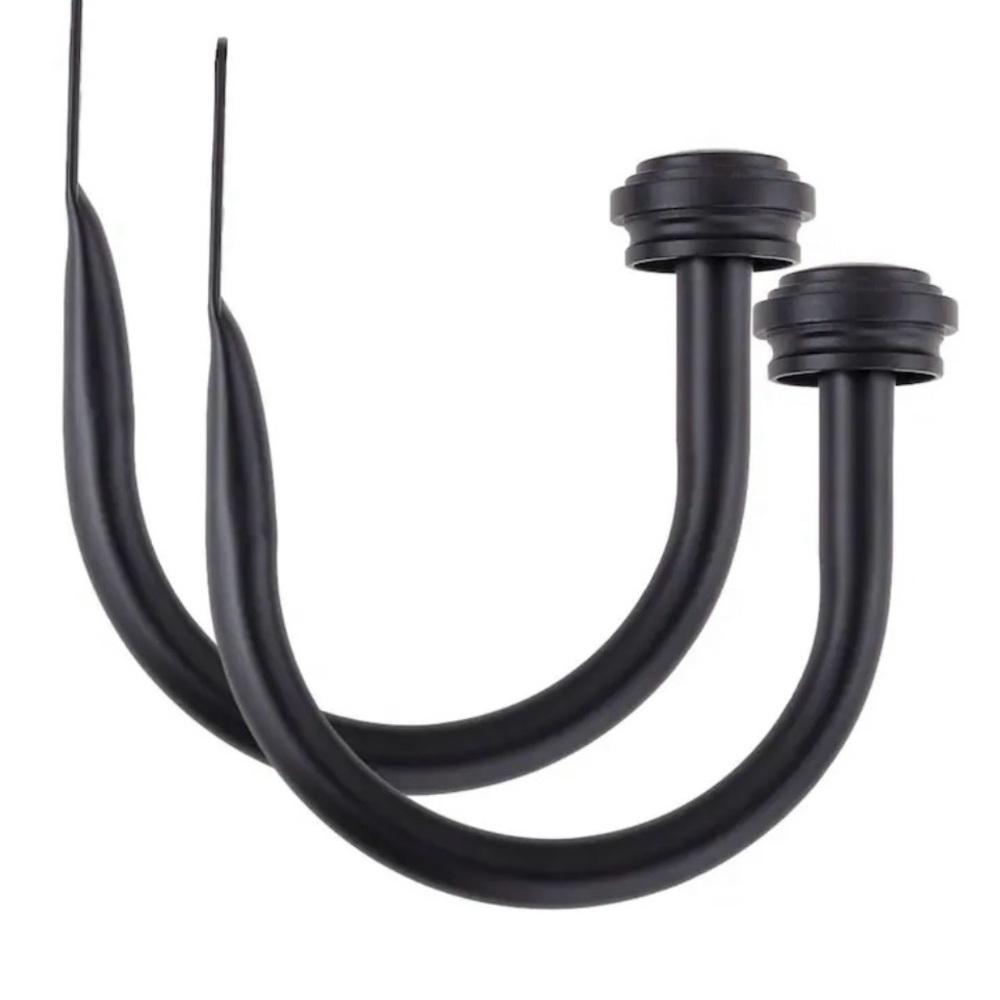 Elegant Black Curtain Holdbacks 1 pair new allen & roth current style hardware